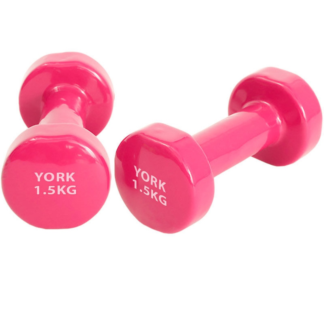 Гантель цельнолитая York Fitness dby200 b26316 1.5 кг синяя