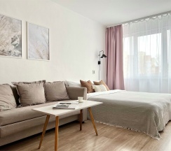 Однокомнатная квартира (Метро Ленинский проспект, 10 минут пешком) в Rauktis apartments