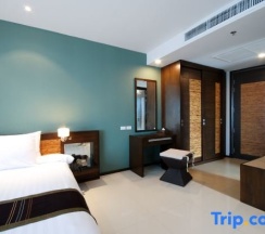 Двухместный номер Deluxe с красивым видом из окна двуспальная кровать в Tara Mantra Cha Am Resort