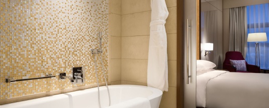 Номер с двумя односпальными кроватями и доступом в клубную гостиную в Hyatt Regency Moscow Petrovsky Park