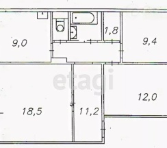 Апартаменты с 3 комнатами в Квартира 6 гостей. 3 комнаты