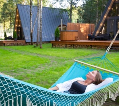 A-Frame № 3 (оснащение дома, стоимость бани см. Подробнее) в Les holidays