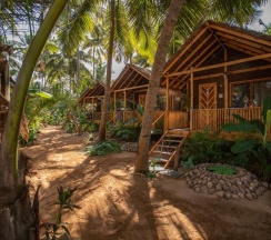 Бунгало с видом на море в Goa Cottages Agonda