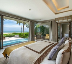 Двухместная вилла Pool Beachfront двуспальная кровать в Devasom Khao Lak Beach Resort & Villas