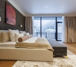 Люкс с 2 комнатами с балконом и с видом на горы в Dombay winter hall