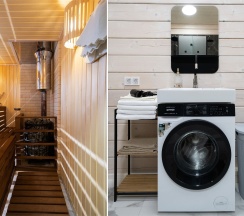 Дом из бруса с камином и баней из липы 4+2 в Snhaus