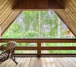 Коттедж Дуплекс с красивым видом из окна в Коробок-Хуторок