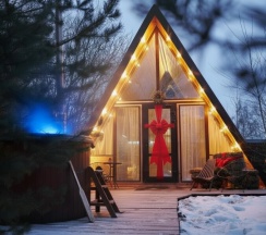 Aframe Янтарь 75м2 - дом повышенного комфорта: заезд с 14:00, выезд до 11:00 в Aframe Happy