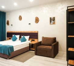 Апартаменты двухкомнатные с камином в Eco village