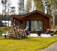 Шале на воде в Конаково. Аэро