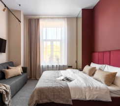 Студия четырехместная с видом на город в Mix Hotels Nevsky 47