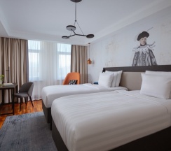 Стандартный двухместный номер с 2 односпальными кроватями в Vasilievsky hotel