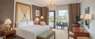 Двухместный люкс Krungthep Wing Deluxe двуспальная кровать в Shangri-La Hotel Bangkok, Serviced Apartments