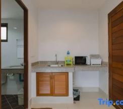 Двухместная студия с балконом двуспальная кровать в Kataonsea Bungalows
