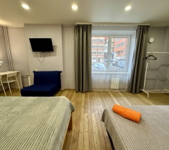 Семейный номер (ванная комната рядом с номером) в Riverside