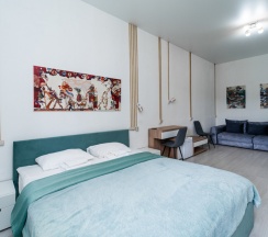 Двухместная студия (Корпус 3) двуспальная кровать в Ателика Улиткино