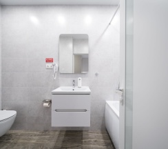 Двухместная студия Deluxe с балконом двуспальная кровать в Апартаменты Новая в Престижном ЖК Минск-Мир