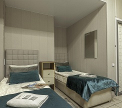 3-местный номер стандарт эконом с 3 односпальными кроватями в Uroom