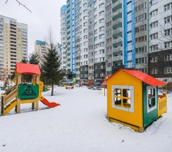 Апартаменты студия с 1 двуспальной кроватью в КВАРТИРКА-НСК