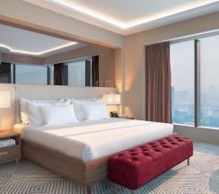 Номер стандарт с 1 двуспальной кроватью в Radisson Blu Olympiyskiy Hotel Moscow