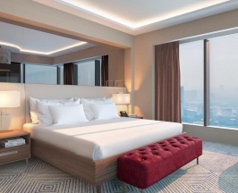 Номер стандарт с 1 двуспальной кроватью в Radisson Blu Olympiyskiy Hotel Moscow