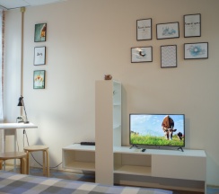 Трехместный семейный номер с собственным санузлом в Nice hostel