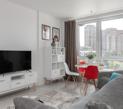 Moon River - премиум-апартаменты с отдельной спальней около м.Сокол (6 этаж, до 5 гостей) в Smart Lofts Moscow