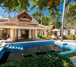 Четырёхместная вилла Pool Deluxe с 2 комнатами рядом с пляжем в Отель Santiburi Koh Samui