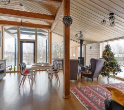 Коттедж Шон с панорамной баней для 7-ми гостей в Rodioncevo Eco Village