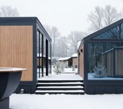 Grill lodge с горячей купелью в Бухлово парк