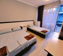 Номер стандарт эконом с 1 односпальной и 1 двуспальной кроватью в Гравитация