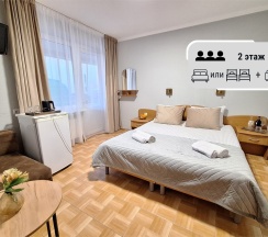 "НЕБО 7" Трехместный Комфортный номер с кроватями TWIN/DBL и одноместным диваном на 2 этаже в Цитрус