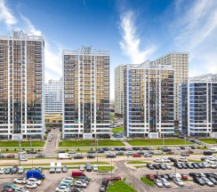 Апартаменты с видом на город двуспальная кровать в Апартаменты MIXY Nordy Homes