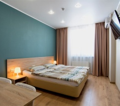 Апартаменты с 2 спальнями. Вид на реку Казанку и аквапарк "Ривьера" в Sibgat Apartments