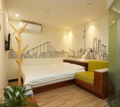 Двухместный номер No Window (двуспальная кровать) в Meego Qingwen Hotel