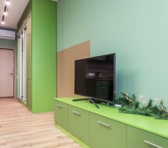 Апартаменты улучшенные с 1 двуспальной кроватью в Sky inn color