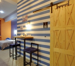 Студия с кухней с доп. кроватью и финской сауной "Леший" (сауна оплачивается отдельно) в Матросский