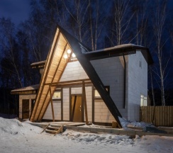 Коттедж с красивым видом из окна в Les