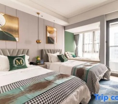 Двухместный номер Standard с балконом 2 отдельные кровати в Yidiandian Hotel Apartment (Shenzhen International Convention And Exhibition Center)