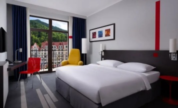Двухместный номер Улучшенный с балконом (2 отдельные кровати) в Park Inn Radisson Роза Хутор