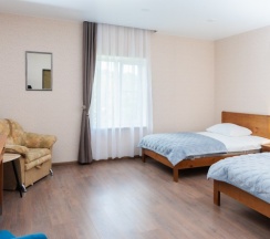 Двухместный номер Стандарт 1 с двумя кроватями в Уют