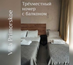 Трёхместный номер Superior с балконом и с красивым видом из окна в Villa Primorskое
