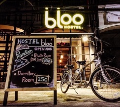 Кровать в общем номере в bloo Hostel