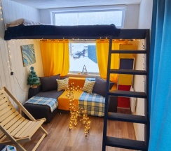 Апартаменты c 1 комнатой с видом на горы в Tower House Apartments