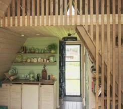 Дом (зелёный) с панорамным видом на лес в Casa Ruza