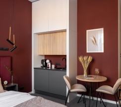 Студия четырехместная с видом на город в Mix Hotels Nevsky 47