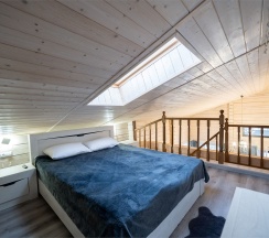 Дом из бруса с камином и баней из осины 4+2 в Snhaus