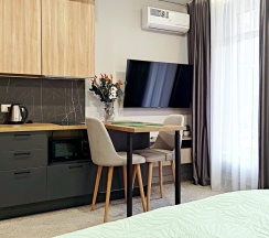 Студия ЛЕС с панорамой на горы. Бассейн. Баня. в Панорама Ачишхо