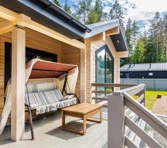Современный коттедж 120 кв.м. для 8 гостей рядом с Охта парком в Solar House