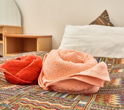 Трёхместный номер Standard с балконом и с красивым видом из окна в Ахимса